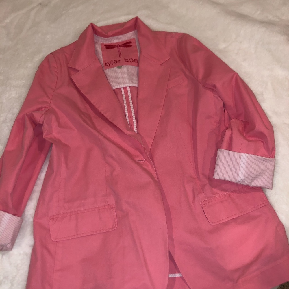 Tyler Boe Women's Lightweight Blazer Jacket Coral